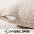Pack 2 Cozy 18 18 Inch ANRODUO of Textured Boucle Throw Pillow Covers Soft Oatmeal Decorative Accent Solid Pillow Cases