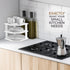 Bambuesi Plate Organizer for Cabinet, Bamboo Kitchen and Bathroom Space Saving Organizer