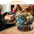 Vigdit 2Tier Adjustable,12'' Countertop,Dining Turntable Lazy Susan Organizer Spice Rack, Wooden Spinning Revolving