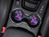 Purple Marvel Nebula Galaxy Design ROUND Fabric Felt Neoprene Car Coasters for Drinks, 2pcs Set