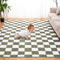 TOOHUB Super Soft Rug for Bedroom, 5x7 Ft Green and White Area Rug