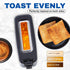 Elite Gourmet ECT118B Cool Touch Single Slice Toaster, 6 Toasting Levels & Wide Slot for Bagels, Waffles, Specialty Breads, Pastry, Snacks, Black by Elite Gourmet