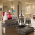 Crackled Glass Silver Hand Soap Dispenser - Decorative Countertop Lotion Dispenser for Bathroom