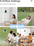 JISULIFE Portable Camping Fan with Remote Control, 8000mAh Rechargeable Battery, 4 Speeds, Green