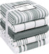 Cotton Clinic Kitchen Dish Tea Towels, 16x28 Ring Spun Cotton Set of 5, Gray, Dish Cloths, Bar Towels