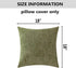 Home Brilliant Sage Green Spring Pillow Covers, Chenille Velvet Plush Decorative Throw Pillow, 2 Packs 18x18 inch