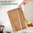 3 Pack Set, Cutting Board Acacia Wood Cutting Boards for Kitchen, Chopping Board with Deep Juice Grooves & Built