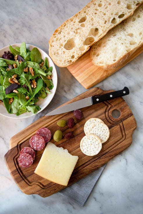 Ironwood Gourmet Rectangular Pinehurst Serving Board: Acacia Wood