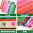 Tatuo 2 Pcs Mexican Fiesta Tablecloth - Striped Serape Blanket Covers for Cinco De Mayo, Wedding, Birthday Party, 51.2