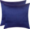 The White Petals Euro Sham Covers, Navy Blue, Pack of 2 for Sofa, Couch & Bed (26x26 inch)