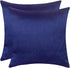 The White Petals Euro Sham Covers, Navy Blue, Pack of 2 for Sofa, Couch & Bed (26x26 inch)