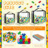 Sanwuta 6 Packs Waterproof Toy Storage Bags, PVC Organizing Bags with Zipper for Board Games, Building Blocks, Puzzles,