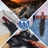 XYJ Universal Knife Sheath, Oxford Cloth Camping Knives Sleeves Case, Edge Guards Blade Protectors (Black, 5.5 * 2 inch)