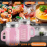 Pink Salt and Pepper Shakers Set, 4 oz Glass Kitchen Accessories, Easy to Clean & Refill, Pink Kitchen Decor