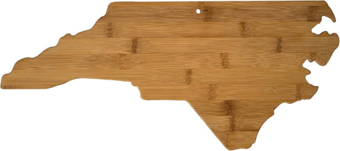 Totally Bamboo North Carolina State Shaped Serving and Cutting Board, Brown