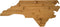 Totally Bamboo North Carolina State Shaped Serving and Cutting Board, Brown