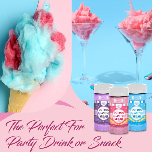 Under the Sun Products Package Grape)-8.5oz (1 Count (Pack 2 Cotton Candy Floss Sugar of ct-(Pink Vanilla, Blue