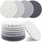 MIAOMIAO 8 Pcs Drink Coasters, Minimalist Cotton Woven Coaster Set, 4 Colors Absorbent