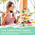 83 Set 3-Tier 12 Layhit Pcs Floral Tea Party for Girls Disposable Vintage Tableware with Cake Stand, Serves Paper Cups