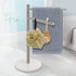 Standing Hand Towel Holder, Marble Base Towel Rack with 304 Stainless Steel, Countertop Stand Towel Ring for Kitchen