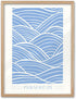 EcoHest Modern Christian Ocean Waves Framed Wall Art, 12x16 in OAK Wood Christian