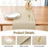60 inches 13x60 Inch Farmhouse Rustic Table Runner Beige Faux Linen Double Layer Table Runners Thick Reversible Table