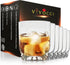 Vivocci 12.5 oz Unbreakable Tritan Plastic Whiskey & Double Old Fashioned Glasses - Set of 6 - Dishwasher Safe Barware