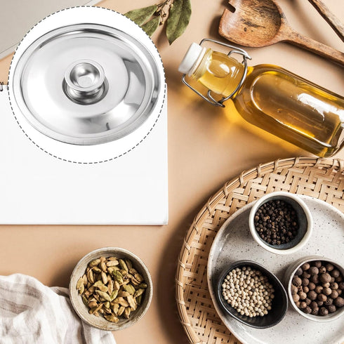 Silver Stainless Steel Pan and Pot Lid, Universal Replacement Cover for Skillets and Frying Pans, 16cm Diameter