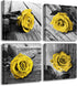 Yellow Decor Canvas Wall Art - Valentine Decorations for Home, Rose Flowers Pictures for Living Room Office Décor