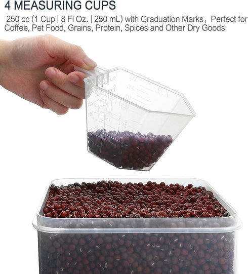 7qt 6.5L/220oz 4-Piece 4 Cups,20 M MCIRCO Extra Large / Tall Food Storage Containers, WIDE & DEEP, Plastic Airtight