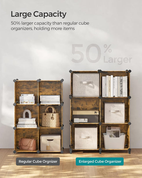 6 Closet 14.6 13 13 Inch ULPC206A01 SONGMICS Cube Storage Organizer, Modular Bookshelf, DIY Organizers and Storage