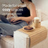 THE LAZY STORE Bamboo Couch Arm Tray for Drinks and Snacks with Detachable Cup Holder and Anti Slip Base, Foldable Sofa