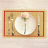 Set 6, Ruffle Burlap Jute Placemats of Dining Bedside Tables and Living Room, Thanksgiving Holidays Elegance, Table