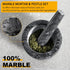 Velaze Marble Mortar and Pestle Set, 300 ml Mortar and 5.1 inch Pestle for Grinding Spices and Herbs
