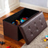 30 Inches 350lbs, JupiterForce Ottoman Storage Bench, Folding Faux Leather Ottoman Bench with Storage Padded Seat