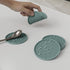 Drinks(4 Pack, Coasters for Light Blue) Cute Aesthetic Pet Paw Design Silicone Cup Mat for Tabletop Protection
