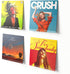 upsimples 4 Pack Vinyl Record Wall Mount Shelves, 12" Vinyl Holder for