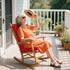 2 Set ELFJOY Rocking Chair Cushion Large Rocking Chair Pads with Ties Premium Tufted High Back and Seat Cushion Piece