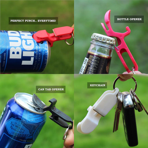 Shotgun Tool Bottle Opener Keychain - 5 Pack Beer Bong Shotgunning Tool for Parties and Drinking Accessories