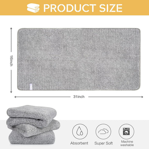 16Inch 31Inch 3Pack SINLAND Microfiber Hand Towels for Bathroom Super Soft Washcloth for Home Spa Sports Face Towels