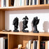 3 Pcs Thinker Statue, Silence is Black Abstract Art Figurine, Modern Home Resin Decorative Objects Decor for Home
