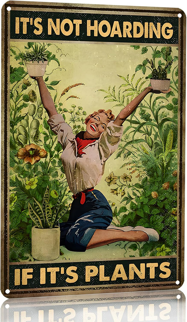 Bestylez Gardening Gifts, Vintage Garden Signs for Home Garden, 8X12 Inch Outdoor Decor.