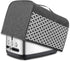 Yarwo Gray with Grid 2 Slice Toaster Cover, Nylon, Fits Most Standard 2 Slice Toasters, Pockets & Top Handle