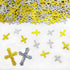 Cross Confetti - Glitter Sprinkles for Xmas, Bridal, Thanksgiving Decorations - Metallic Foil 45g 1000Pcs