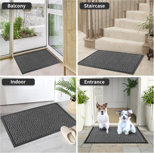 Yimobra Door Mat, 29.5 x 17 Inch, Heavy Duty Non-Slip Outdoor Indoor Doormat for Home Entrance, Easy to Clean