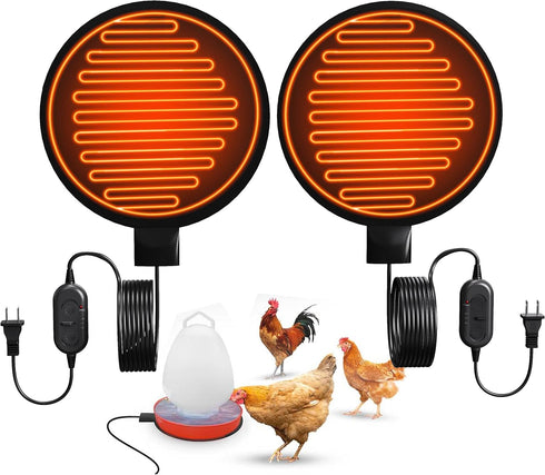 Ganggend Chicken Water Heater for Winter, 15" Waterer Heated Base for 1-8 Gallon