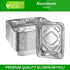 Green Direct Disposable Aluminum Foil Baking Pans with Lids - Half Size (9 x 13 inch) - Pack of 10
