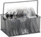 Mind Reader Utensil Holder, Metal Mesh Cutlery Organizer Caddy for Kitchen, 10"L x 7"W x 4.75"H, Gray