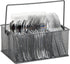 Mind Reader Utensil Holder, Metal Mesh Cutlery Organizer Caddy for Kitchen, 10"L x 7"W x 4.75"H, Gray