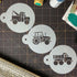 Designer Stencils Trucks Cookie Set - Beige/Semi-Transparent